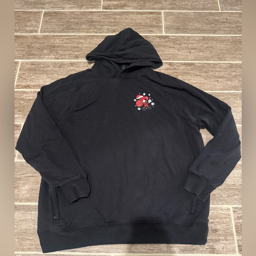 FABLETICS PULL OVER SWEATSHIRT HOODIE CHRISTMAS YOU BETTER WATCH OUT SANTA MENS